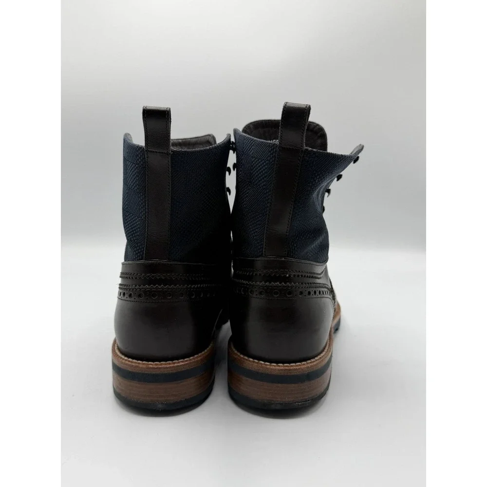 Louis Vuitton Outland Brogue Boot Brown Damier Canvas Mens Size UK 10.5 /US 11.5